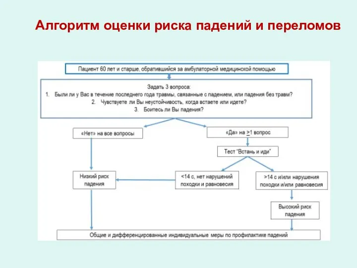 Алгоритм оценки риска падений и переломов