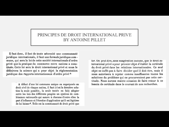 PRINCIPES DE DROIT INTERNATIONAL PRIVE BY ANTOINE PILLET