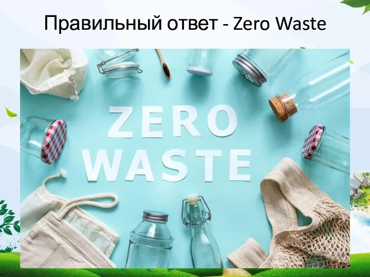 Правильный ответ - Zero Waste