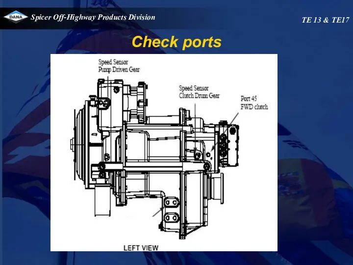 Check ports TE 13 & TE17 Safaty valve pressure Engine