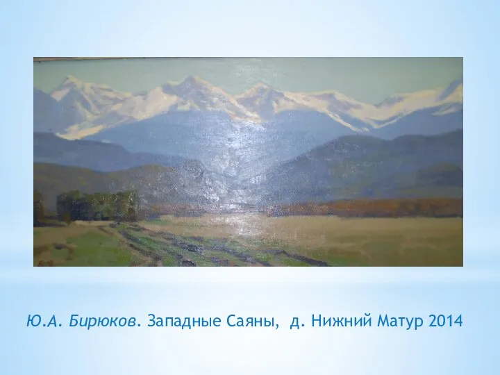 Ю.А. Бирюков. Западные Саяны, д. Нижний Матур 2014