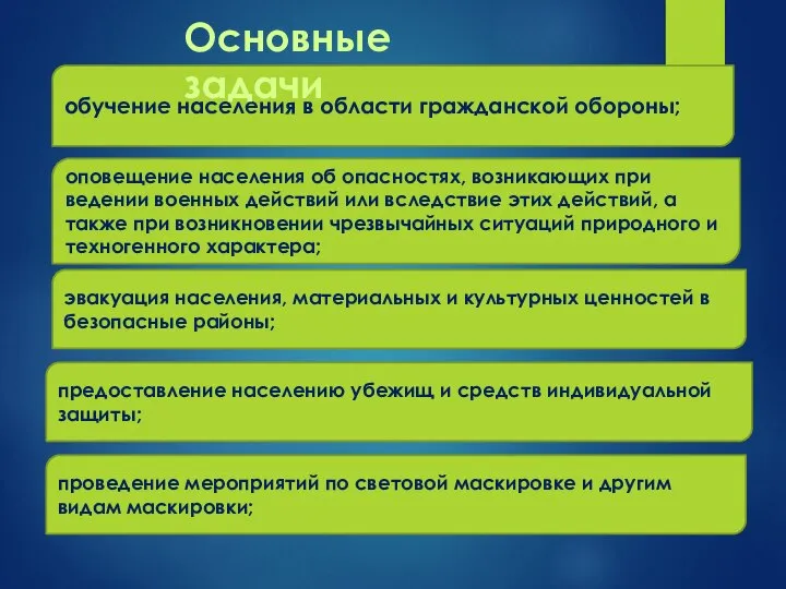 обучение населения в области гражданской обороны; оповещение населения об опасностях, возникающих