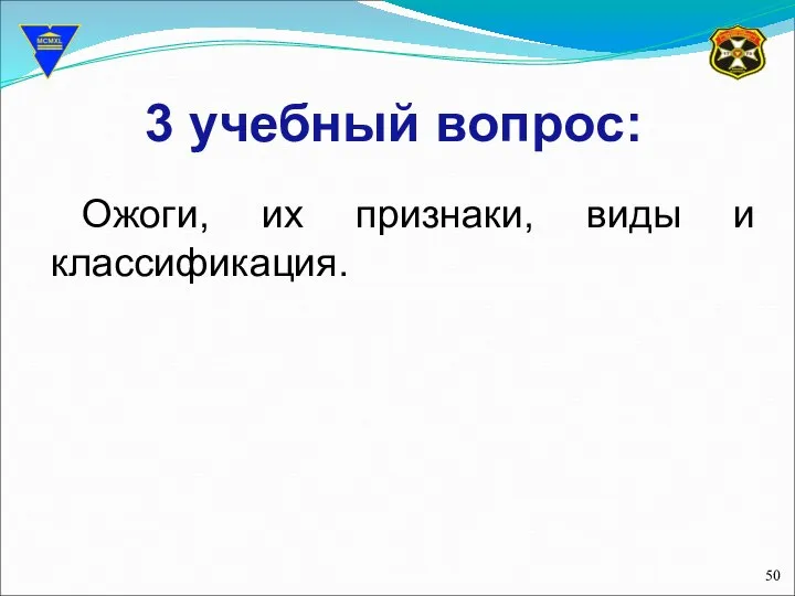 3 учебный вопрос: Ожоги, их признаки, виды и классификация.