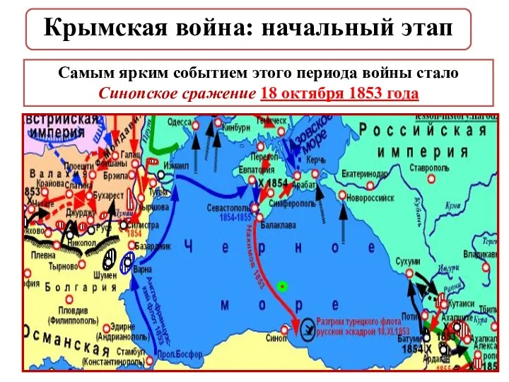 Самым ярким событием этого периода войны стало Синопское сражение 18 октября