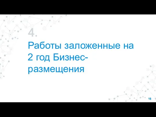 4. Работы заложенные на 2 год Бизнес-размещения