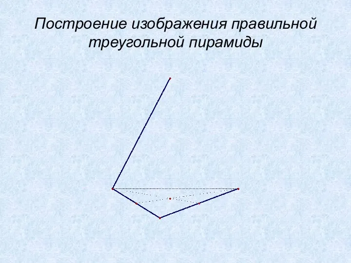 Построение изображения правильной треугольной пирамиды