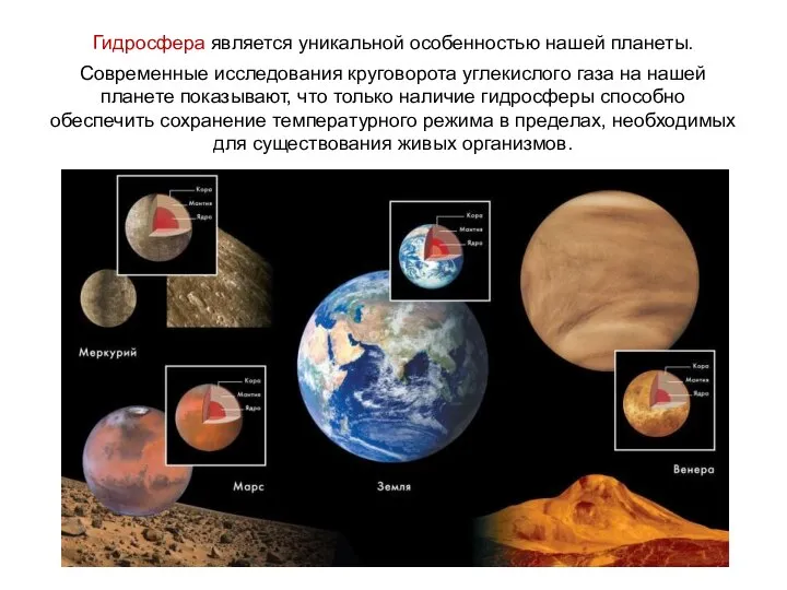 Гидросфера является уникальной особенностью нашей планеты. Современные исследования круговорота углекислого газа