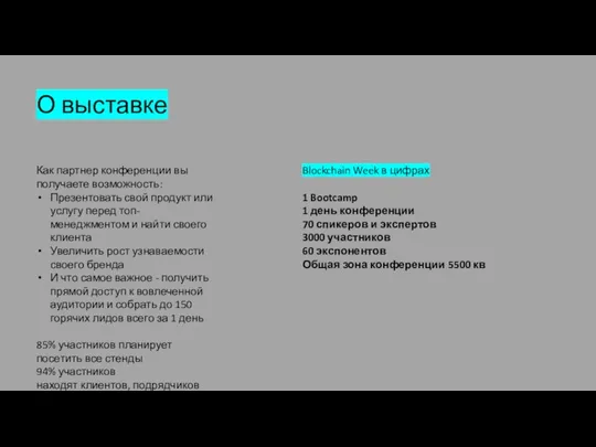 Как партнер конференции вы получаете возможность: Презентовать свой продукт или услугу