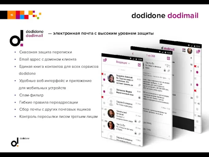 — электронная почта с высоким уровнем защиты dodidone dodimail Сквозная защита