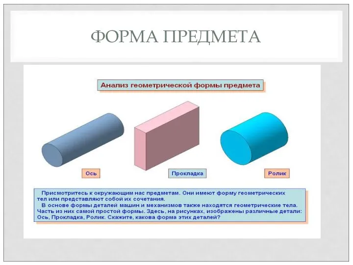 ФОРМА ПРЕДМЕТА