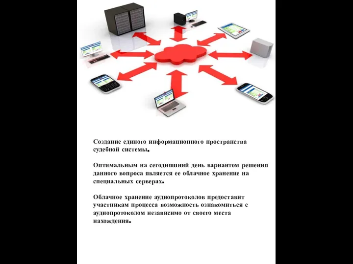 Создание единого информационного пространства судебной системы. Оптимальным на сегодняшний день вариантом