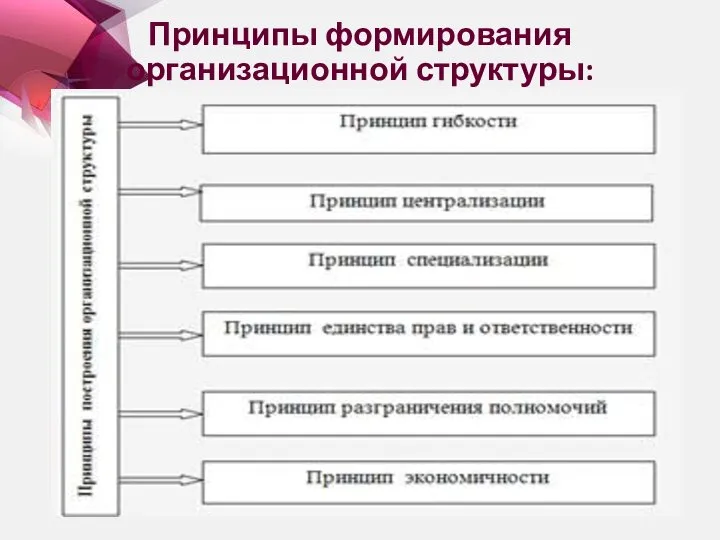 Принципы формирования организационной структуры: