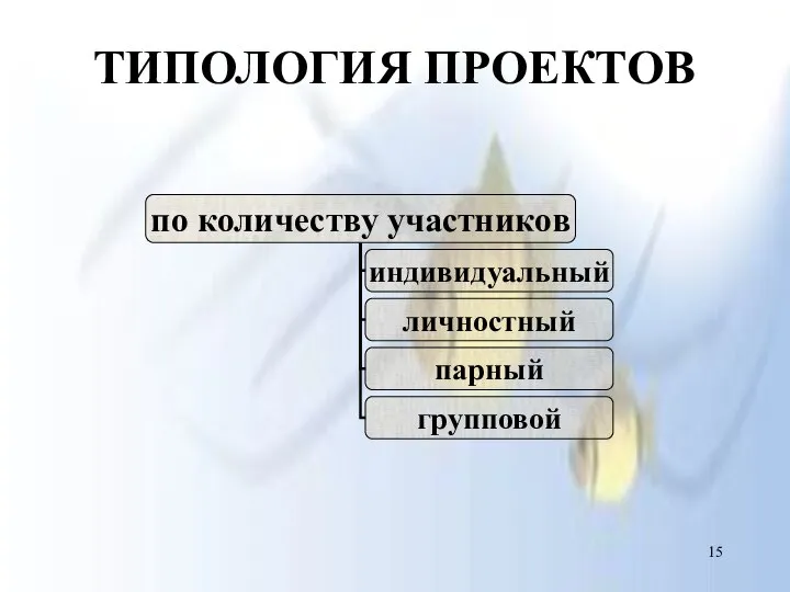 ТИПОЛОГИЯ ПРОЕКТОВ