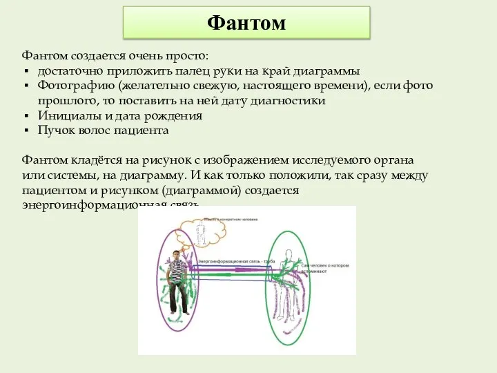 Фантом Фантом создается очень просто: достаточно приложить палец руки на край