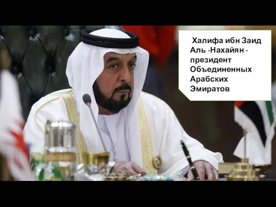 Халифа ибн Заид Аль -Нахайян - президент Объединенных Арабских Эмиратов