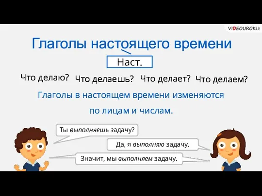 Глаголы настоящего времени Наст. Что делаю? Что делаешь? Что делаем? Что