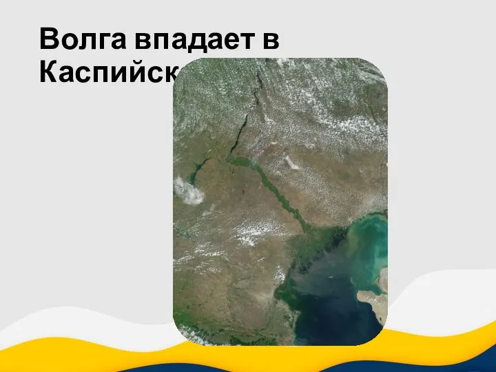 Волга впадает в Каспийское море.