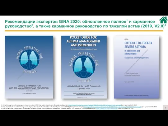 Рекомендации экспертов GINA 2020: обновленное полное1 и карманное руководство2, а также