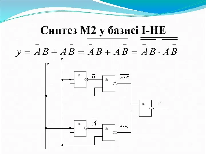 Синтез М2 у базисі І-НЕ