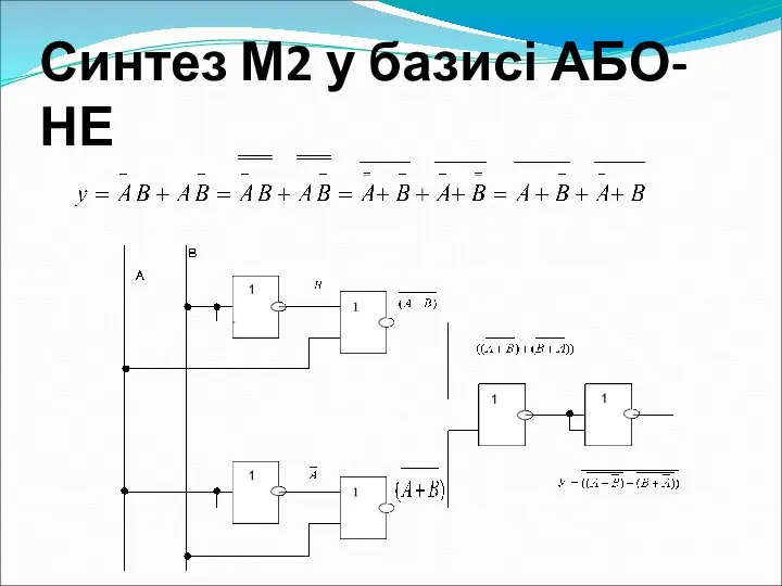 Синтез М2 у базисі АБО-НЕ