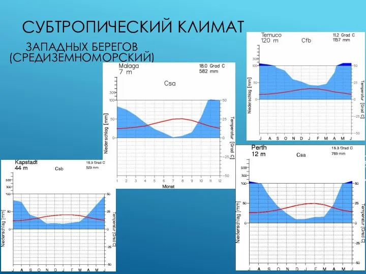 СУБТРОПИЧЕСКИЙ КЛИМАТ ЗАПАДНЫХ БЕРЕГОВ (СРЕДИЗЕМНОМОРСКИЙ)