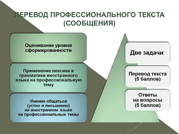 ПЕРЕВОД ПРОФЕССИОНАЛЬНОГО ТЕКСТА (СООБЩЕНИЯ)