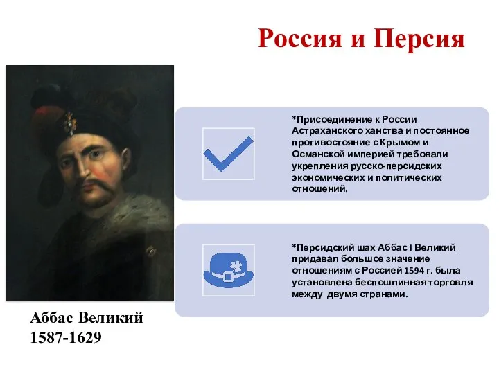 Россия и Персия Аббас Великий 1587-1629