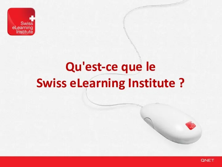 Qu'est-ce que le Swiss eLearning Institute ?