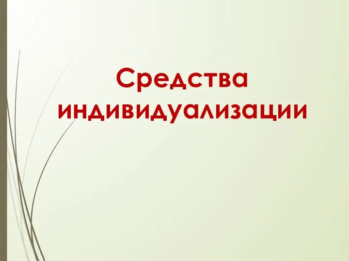 Средства индивидуализации