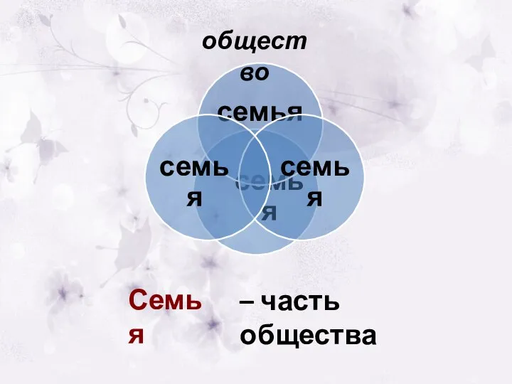 общество Семья – часть общества