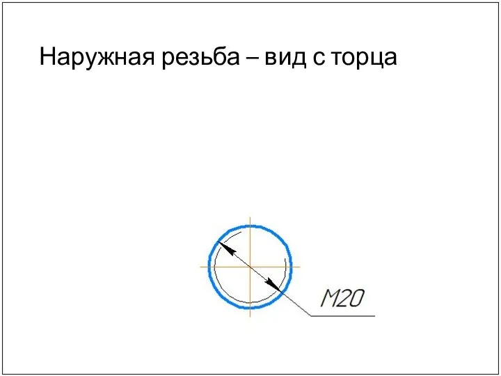 Наружная резьба – вид с торца