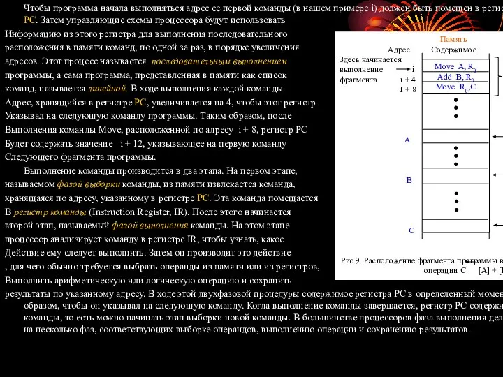 Чтобы программа начала выполняться адрес ее первой команды (в нашем примере