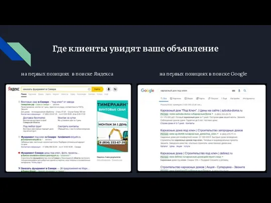 Где клиенты увидят ваше объявление на первых позициях в поиске Яндекса