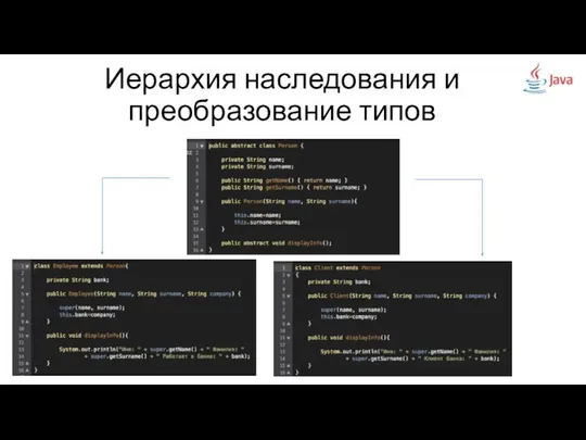 Иерархия наследования и преобразование типов