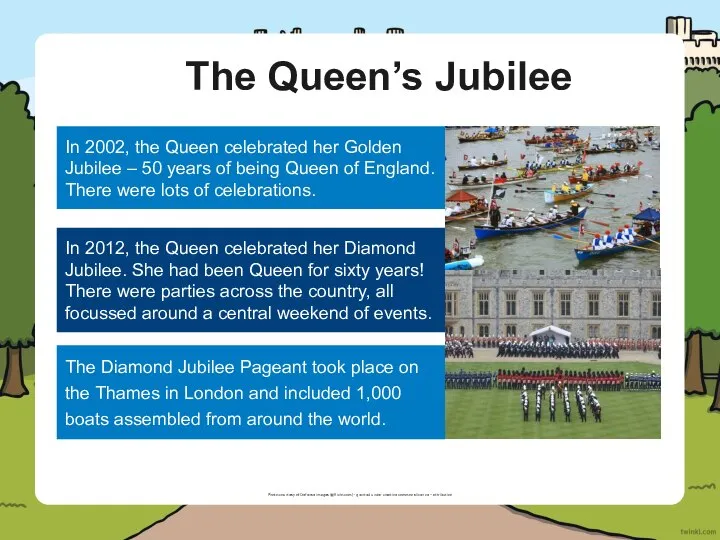 The Queen’s Jubilee In 2002, the Queen celebrated her Golden Jubilee