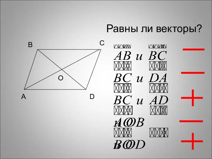 Равны ли векторы?