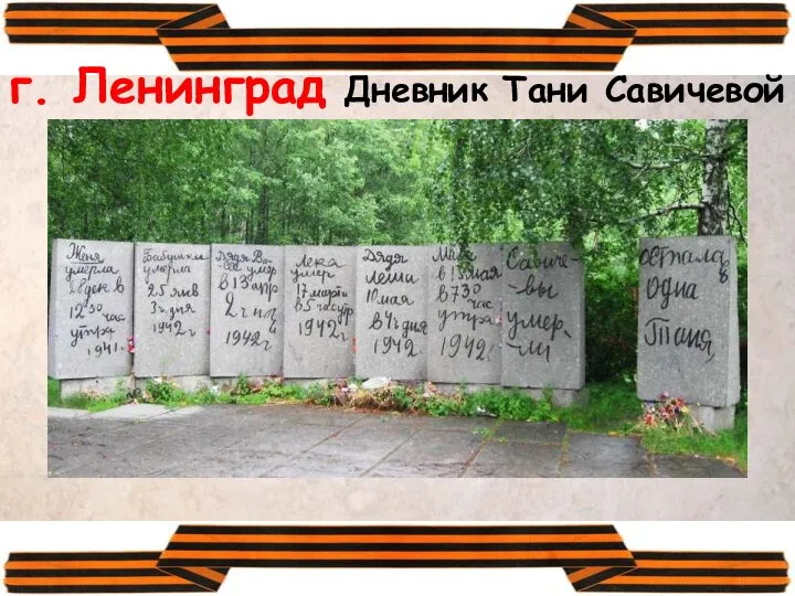 г. Ленинград Дневник Тани Савичевой