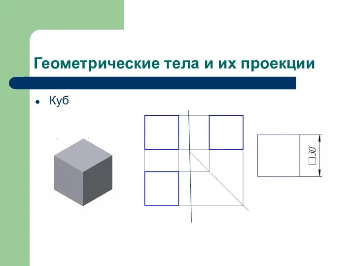 Геометрические тела и их проекции Куб