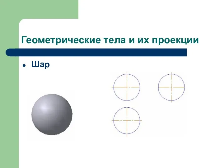 Геометрические тела и их проекции Шар