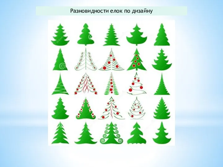 Разновидности елок по дизайну