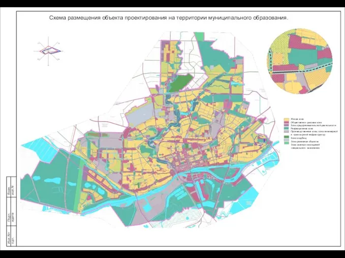 Инв.Nподл. Подп.идата Взам.инв.N Схема размещения объекта проектирования на территории муниципального образования.