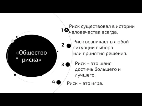 1 Риск существовал в истории человечества всегда. Риск возникает в любой