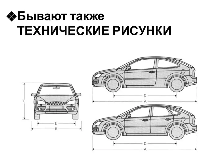 Бывают также ТЕХНИЧЕСКИЕ РИСУНКИ