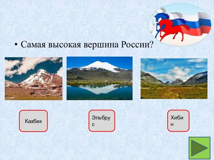 Самая высокая вершина России? Казбек Эльбрус Хибин