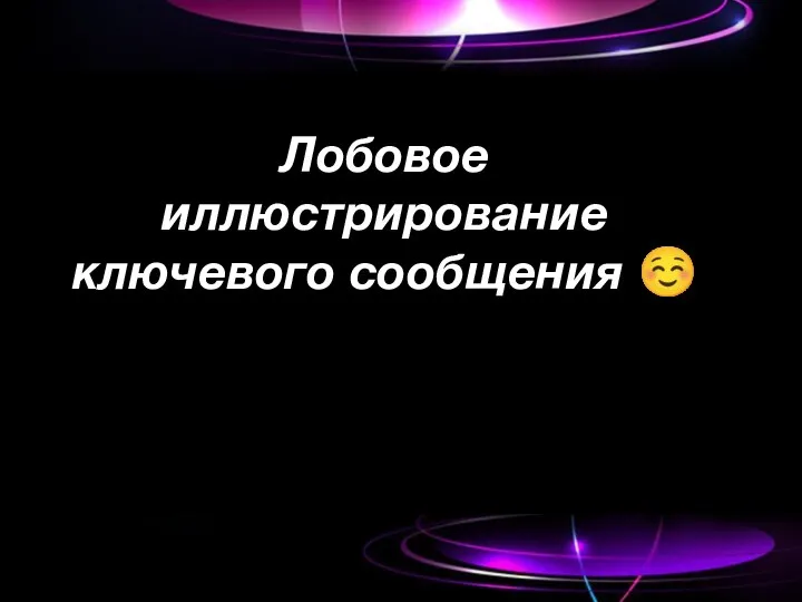 Лобовое иллюстрирование ключевого сообщения ☺