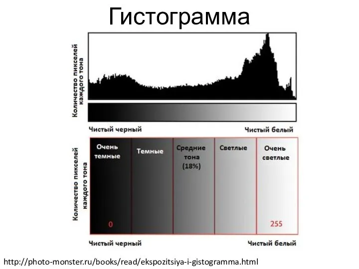 Гистограмма http://photo-monster.ru/books/read/ekspozitsiya-i-gistogramma.html