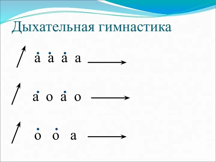 Дыхательная гимнастика а о а о о о а а а а а