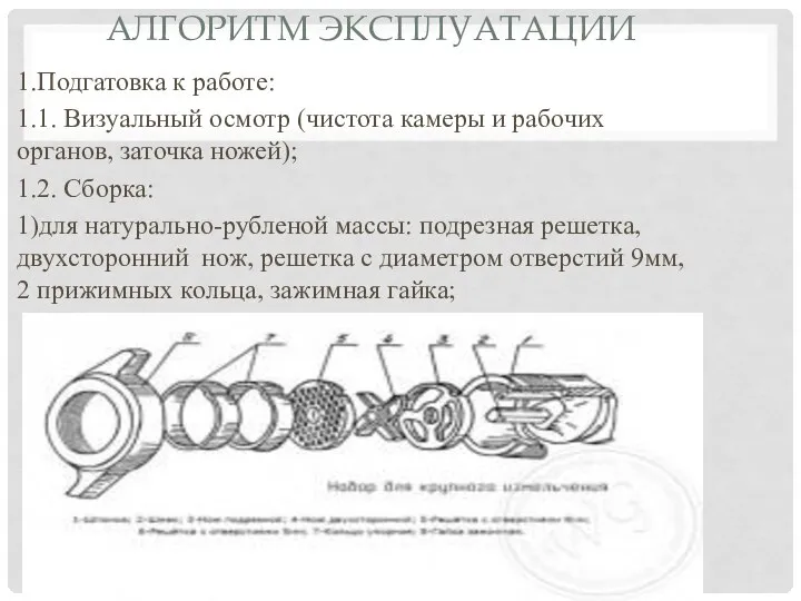 АЛГОРИТМ ЭКСПЛУАТАЦИИ 1.Подгатовка к работе: 1.1. Визуальный осмотр (чистота камеры и