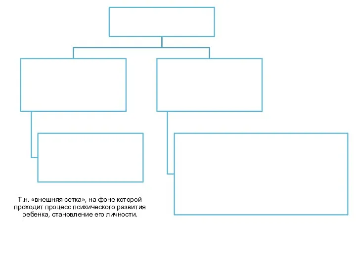Т.н. «внешняя сетка», на фоне которой проходит процесс психического развития ребенка, становление его личности.