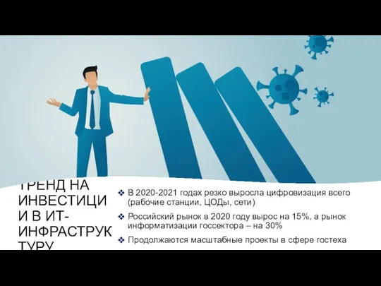 ТРЕНД НА ИНВЕСТИЦИИ В ИТ-ИНФРАСТРУКТУРУ В 2020-2021 годах резко выросла цифровизация